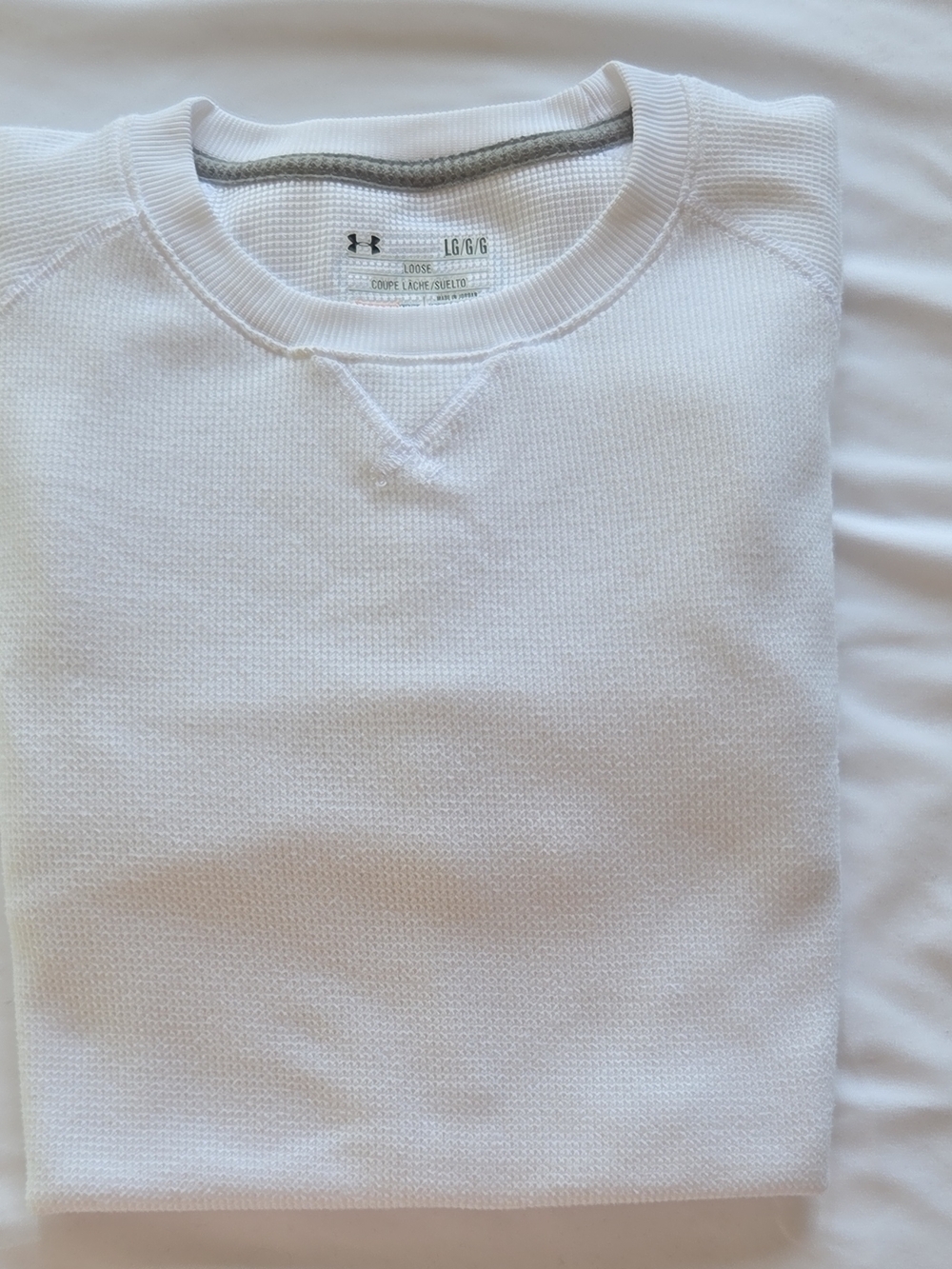 Under Armour Men’s White Waffle-Knit Crew Sweater